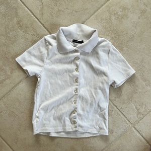 Brandy Melville Crop Button Up